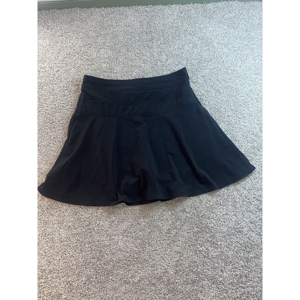 Athleta Black Everyday Skort Size 10 Lightweight Travel Built In Shorts